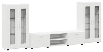 Produktbild von TV-Schrankset mit Schubladen FLORIN 3 pcs Weiß Holzwerkstoff