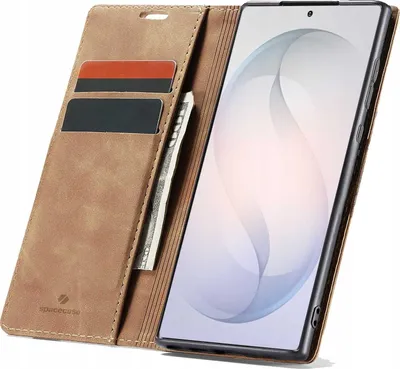 Zdjęcie produktu dla Etui z klapką SPACECASE Wallet do Galaxy S26 Ultra Brązowy
