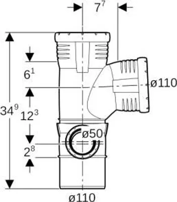 Produktbild von Geberit 393578141 Silent-Pro Kombibogeneckabzweig
