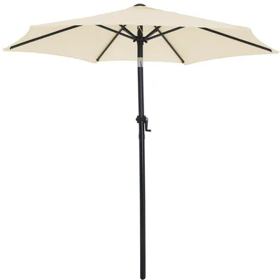 Immagine prodotto di KINGSLEEVE® Ombrellone Pieghevole con Manovella 2m UV 80+ con Copertura Protettiva Ombrelloni da Balcone Giardino