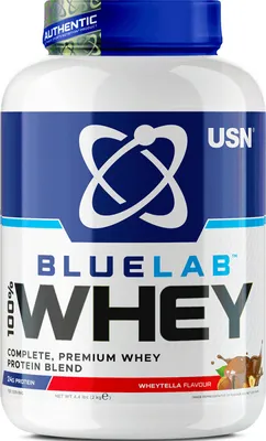Produktbild von BlueLab 100% Whey Premium Protein Proteinpulver, Haselnuss, 2000 g