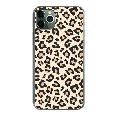 Obrázok produktu pre Kryt mobilného telefónu pre Apple iPhone 11 Pro Max Biela - Ružová - Leopardí vzor Silikónové mäkké puzdro