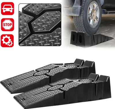 Produktbild von XMTECH 2 Stück Kunststoff Auffahrrampe Schwerlast Rampe bis 2.5 Tonnen,Hebebühne KFZ Rampe 320 mm Auffahrbreite
