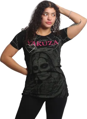 Obrázok produktu pre Dámske tričko Yakuza Thorns Allover Long Tail, čierne, XS