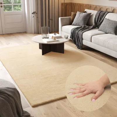 Immagine prodotto di Tappeto Tapiso CUDDLE Unicoloured Beige Soggiorno Camera da letto 240 x 340 cm