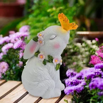 Image de Lampe de jardin à énergie solaire - Décoration d'extérieur - Éclairage de jardin - Résine résistante aux intempéries - 22 cm - Indéterminé
