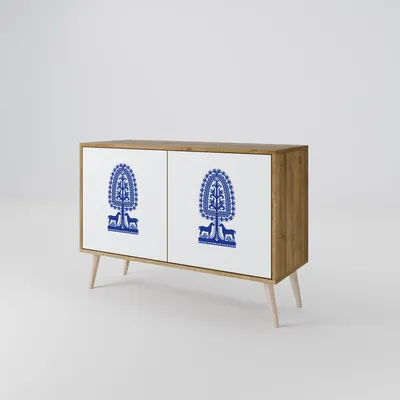 Immagine prodotto di Cassettiera Spacerebels a 2 ante - credenza cassettiera - credenza alta - mobile guardaroba - soggiorno camera da letto - 57,5×111×42 (HxLxP)