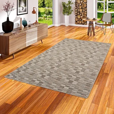 Produktbild von Streifenberber Teppich Modern Stripes Beige, Größe:80x160 cm