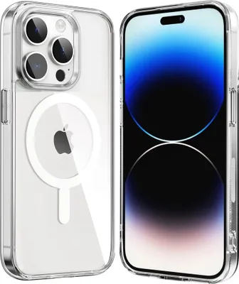 Immagine prodotto di Custodia per iPhone 15 PRO - Custodia magnetica trasparente per telefoni cellulari Custodia protettiva antigraffio ultrasottile Phonillico®