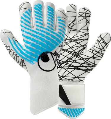 Produktbild von Uhlsport Fm Cybertec Ultragrip Hn Torwarthandschuhe - Weiß / Hellblau / Schwarz