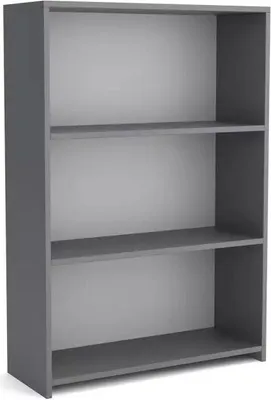 Produktbild von Bücherregale - Standregal - Bücherregal Wand - 80 x 110 x 30 cm B/H/T - Grau - Regal - mit 3 Fächern - Holzregal Aufbewahrung - Regalsystem
