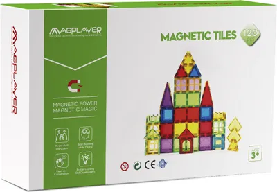 Produktbild von 3D-Magnetbaukasten - 120 Teile
