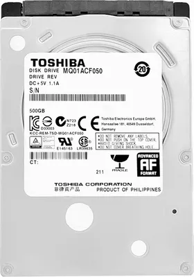 Produktbild von Toshiba 500GB MQ01ACF, 2.5 Zoll, 500 GB, 7200 RPM, Serial ATA III, 16 MB