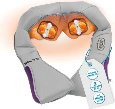 Produktbild von VITALmaxx Shiatsu masážní přístroj na krk Masážní přístroj pro ramena krk záda nohy 3 v 1 hnětací masážní tepelná terapie 4 rotující masážní koule