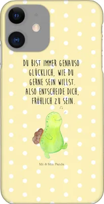 Produktbild von Mr. & Mrs. Panda Iphone 11 Handyhülle Schildkröte Pfeifen - Gelb Pastell - Geschenk, Trennung, Depression, Hülle, Cover, Schildkröten, Handy Schutzhülle, Pro