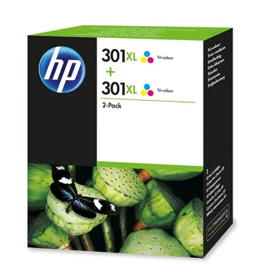 Obrázok produktu pre HP 301XL - 2 balenia - vysoká výťažnosť - farebné (azúrová, purpurová, žltá)