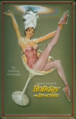 Produktbild von Blechschild Holiday on Ice 1960 Show Plakat Werbeschild Schild Nostalgieschild