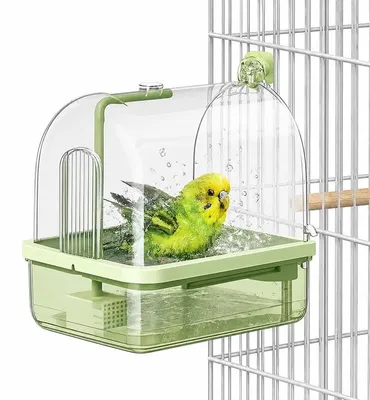 Produktbild von Multifunktionale Vogelbad für Vogelkäfig - Hängendes Bad für Papageien und Wellensittiche