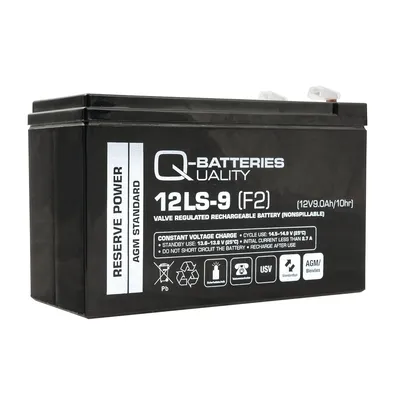 Produktbild von Q-Batteries 12LS-9 F2 12V 9Ah Blei-Vlies-Akku AGM 12 Jahre
