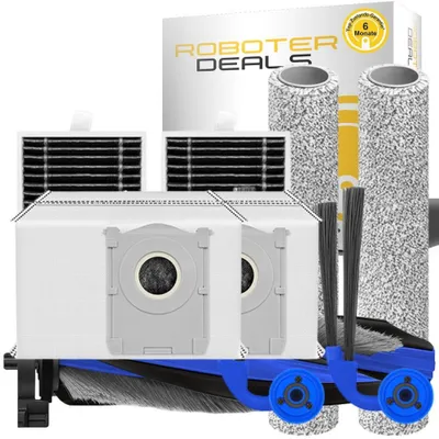 Produktbild von Zubehör Set für Ecovacs Deebot T90 Omni, T90 Pro Omni (2x Beutel, 2x Filter, 2x Seitenbürste, 1x Wischbürste, 1x Hauptbürste)