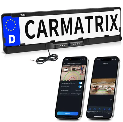 Produktbild von CARMATRIX Auto WLAN Rückfahrkamera KI Personenerkennung mit APP