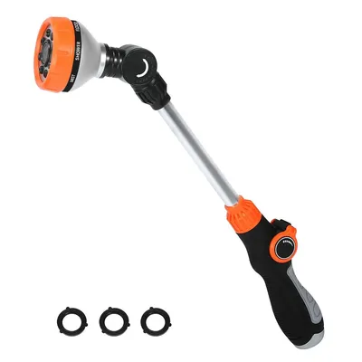 Produktbild von 43 cm Gießstab mit 8 Sprühbildern und Daumensteuerung – Abnehmbarer verstellbarer Wassersprüher für Hängeampeln, Sträucher und Gartenschläuche