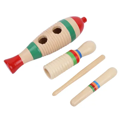 Obrázok produktu pre Guiro, ryby Guiro, drevené Guiro, hudobná škrabka Guiro, drevená zvuková trubica, bicie nástroje