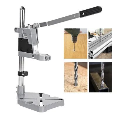 Produktbild von Universal Bohrständer 38–43mm Bohrmaschinenhalter mit Tischschraubstock Set für Bohrmaschine für Exaktes Bohren