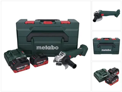 Produktbild von Metabo W 18 L 9-125 Akku Winkelschleifer 18 V 125 mm + 2x Akku 8,0 Ah + Ladegerät + metaBOX