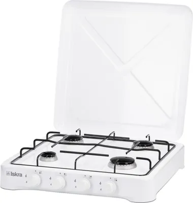 Produktbild von Iskra Gaskocher Camping, 4 flammig mit Deckel, 5,85W, ohne Gaskartusche