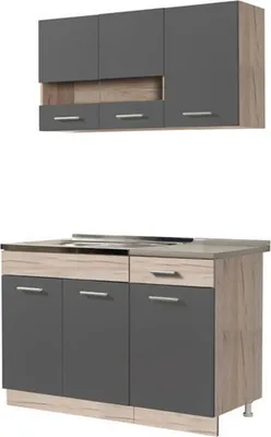 Immagine prodotto di Lanzo - Cucina, Nero Antracite, un Cassetto, Elettrodomestici non inclusi