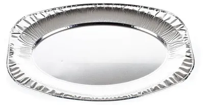 Produktbild von GLÜCKLICHES GRÜN Servierset Aluminium Tabletts Grillen 43,5 x 29 cm, 2 St.