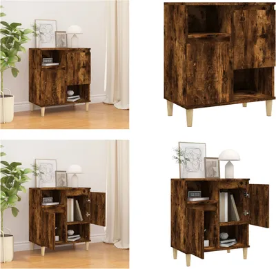 Image de vidaXL Sideboard chêne fumé 60x35x70 cm Bois composite - Sideboard - Buffets - Armoire - Armoire de stockage