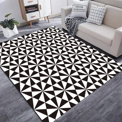 Obrázek produktu pro Měkký, pratelný, protiskluzový koberec o rozměrech 120 x 180 cm, vhodný do obývacího pokoje a ložnice