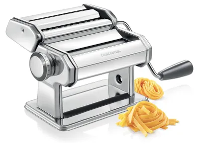 Pastamachine für Lasagne, Tagliolini & Fettuccine, Edelstahl, 7 Stufen