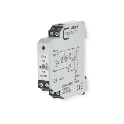Produktbild von METZ CONNECT KRA-S-M6/21, 1 Wechsler, 24 V AC/DC