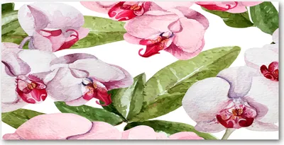 Produktbild von Tulup Glas-Bild -140x70- Wandkunst Dekorative Wand für Küche & Wohnzimmer - Blumen & Pflanzen - Rosa Orchideen - Rosa