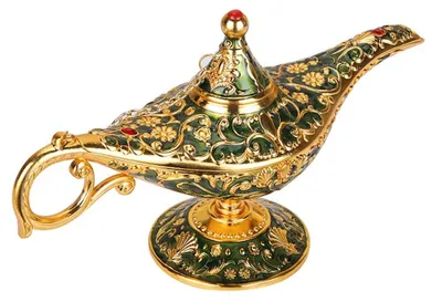 Zdjęcie produktu dla Lampa Aladyna w stylu vintage, idealna do dekoracji i przechowywania biżuterii