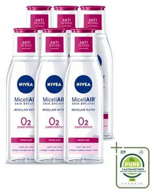 Produktbild von 6 x NIVEA O2 Sauerstoffboost Mizellenwasser - Für trockene Haut - 200 ml - Großpackung - 6 Stücke