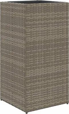 Zdjęcie produktu dla vidaXL Sadzarka szara 40x40x80 cm z polirattanu