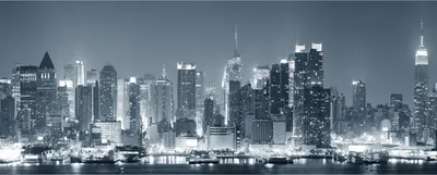 Produktbild von Tulup® Leinwandbild - 125x50 cm - Wandkunst - Drucke auf Leinwand - Leinwanddruck  - Sehenswürdigkeiten & Architektur - Schwarzweiß - Manhattan New York