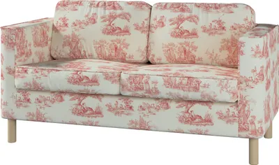 Produktbild von Dekoria Bezug für Pärup 2-Sitzer Sofa, creme- rot, 165 x 80 x 86