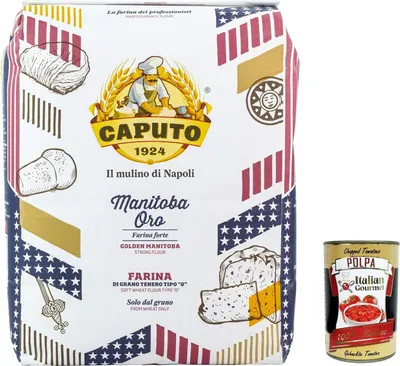 Produktbild von 3x Farina Molino Caputo Manitoba oro Pizza Napoli Pizzamehl Pizza Mehl 5kg + Italian Gourmet polpa 400g