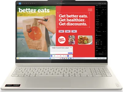 Produktbild von Yoga 7 2-in-1 16AKP10, Seashell, Copilot+ PC, 16 Zoll, 2.8K, OLED, AMD Ryzen AI 7 350, 16 GB, 1 TB