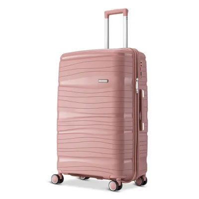 Produktbild von SKYCASES Travel One – Handgepäck-Koffer 40 l – Hartschalenkoffer mit Beutel – 360 Grad Rollen und Zahlenschloss - 35 x 21 x 54 cm - Rosa
