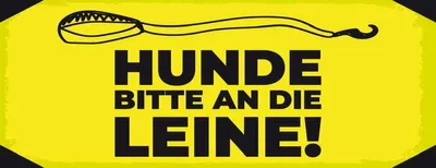 Produktbild von vianmo Holzschild 10x27 cm Hunde bitte an die Leine Warnschild Hinweisschild