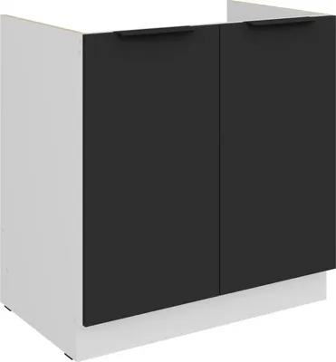 Produktbild von Spülenunterschrank LUNARA – Breite 80 cm, schwarz/weiß