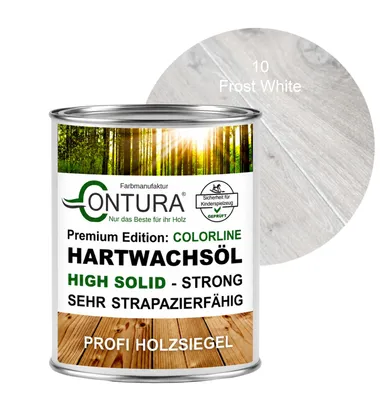 Produktbild von Contura 750ml. FARBIGES Hartwachsöl Colorline Premium Hartwachs - 10 Frost White
