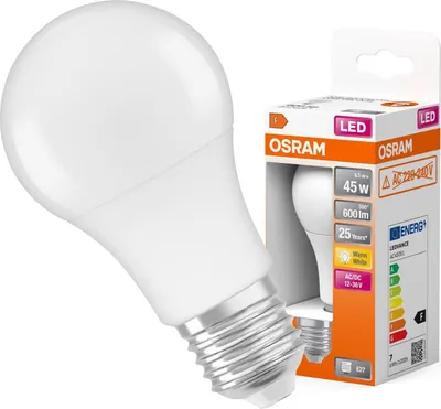 Zdjęcie produktu dla Żarówka LED A60 E27 6.5W = 45W 600lm 2700K Ciepła 200° STAR CLASSIC Osram