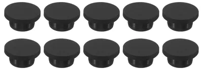 Silikon-Gummistopfen 21 mm, 10 Stück, T-förmig, schwarz